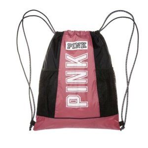 Victoria's Secret PINK Soft Begonia Muted Pink Drawstring Backpack